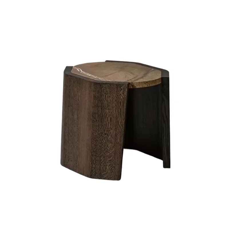 Stylish dark marble side tables - high-end decoration for living spaces