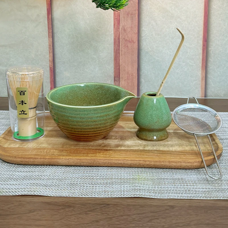 

5PC Matcha Set Matcha Kit Matcha Accessories Matcha Whisk Set Handcrafted Bowl Tea Ceremony Ceremonial Gift Box For Tea lover