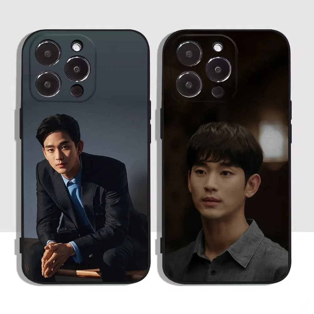 Korean actor K-Kim Soo H-Hyun Phone Case For Apple iPhone 15,14,13,12,11,XS,XR,X,8,7,Pro,Max,Plus,mini Silicone Black Cover