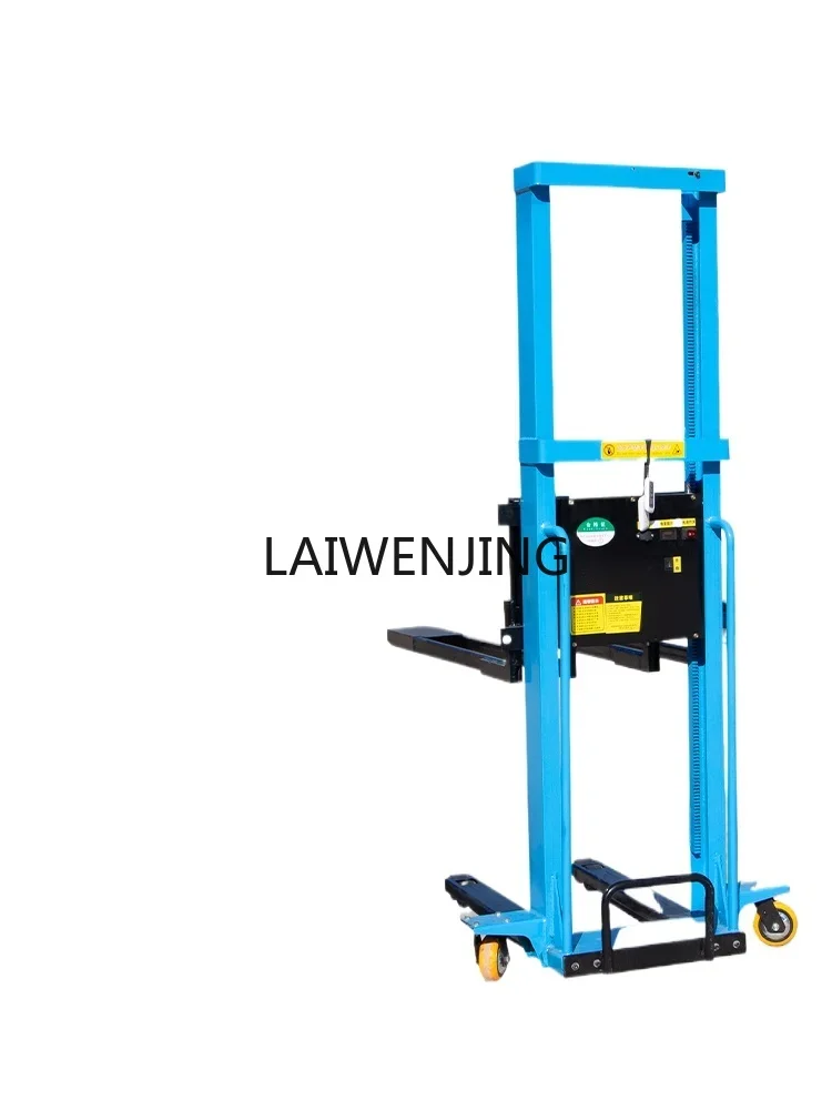 LYN electric forklift automatic lifting and unloading 1 ton load portable stacker truck