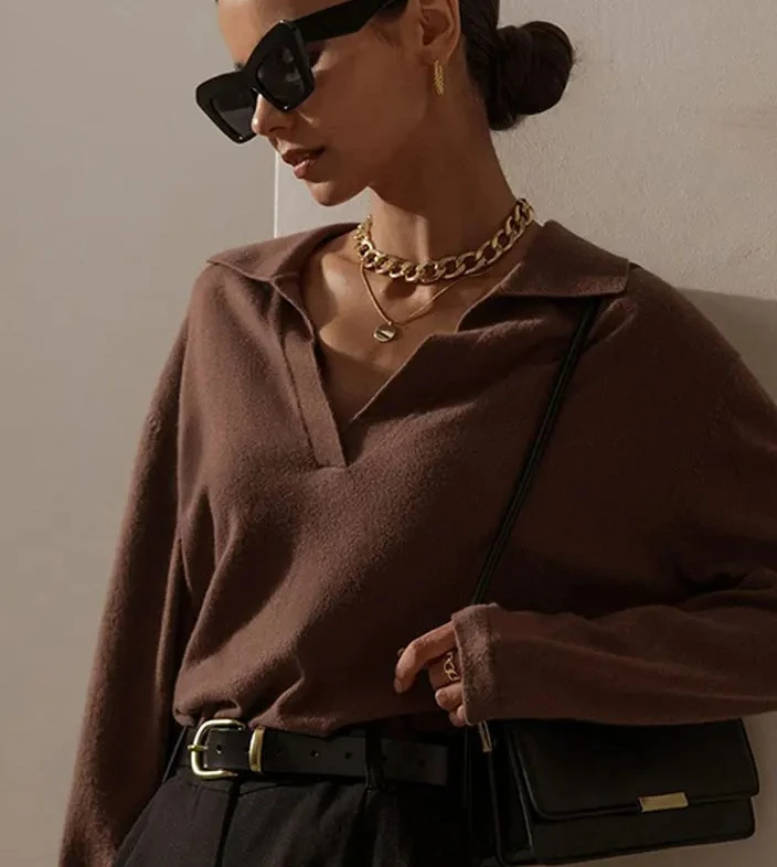 

Осенние повседневные однотонные пуловеры с длинными рукавами, свитер, теплые свитера, модные элегантные женские свитера