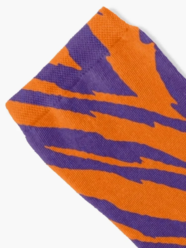 Purple and Orange Tailgate Swag - Claw Marks Socks hip hop halloween gifts crazy Socks Girl Men's