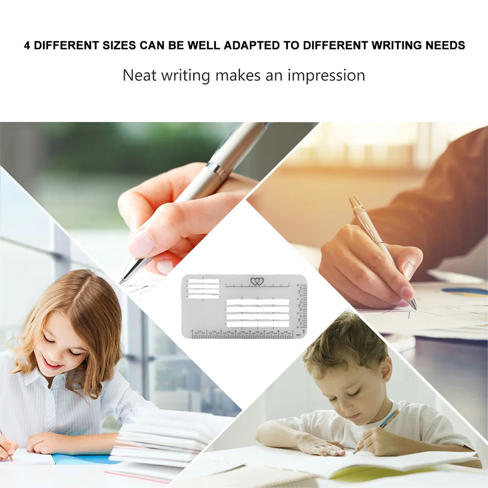 4 Pcs Envelope Address Template Promote Writing Ability Stencil Lettering Ruler Font Plastic School Supplies Hollow Out for