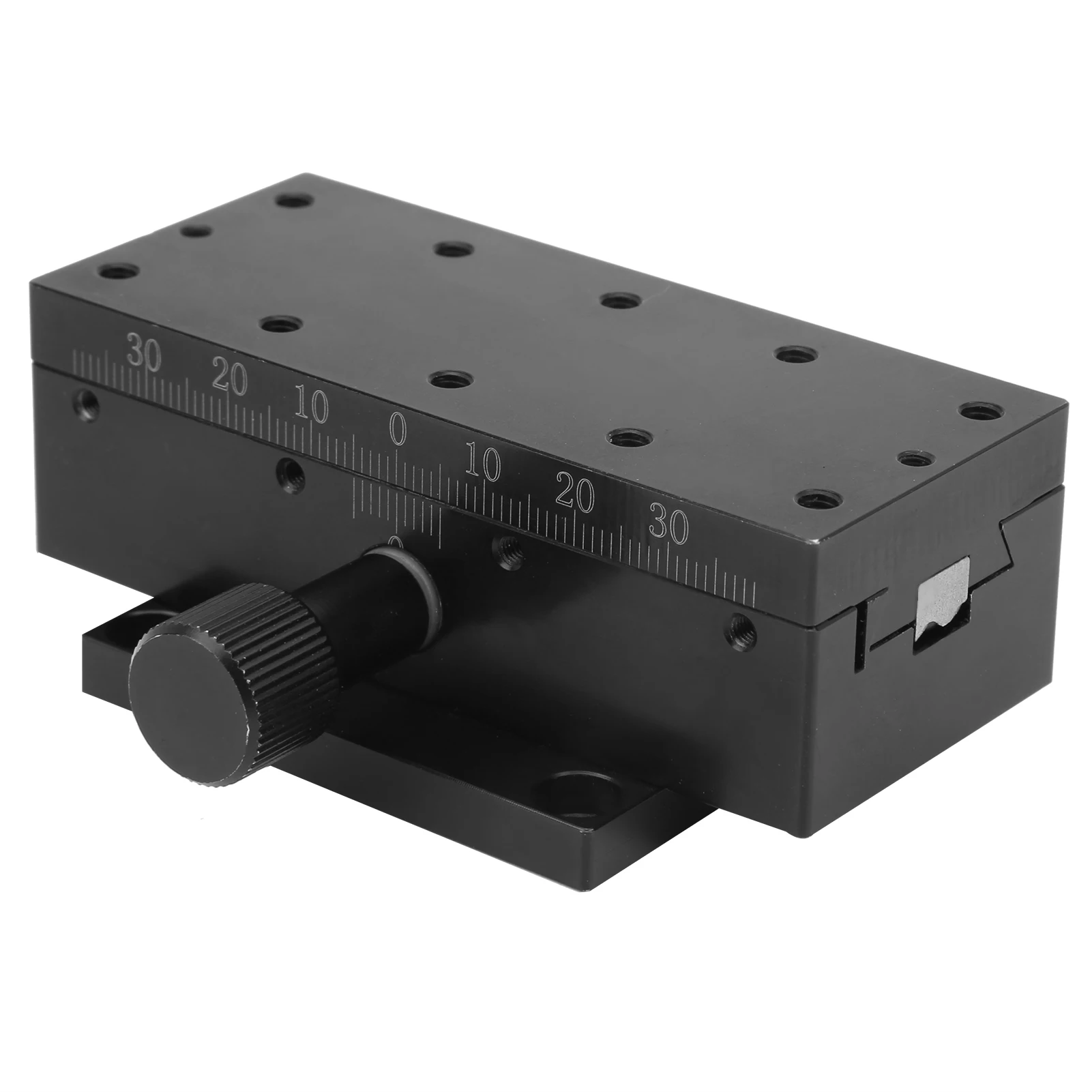 SEMCID-90T Linear Slide Manual X Axis Dovetail Trough Rack Pinion Stage Accuracy Manual Fine‑Tune Platform 90*40mm