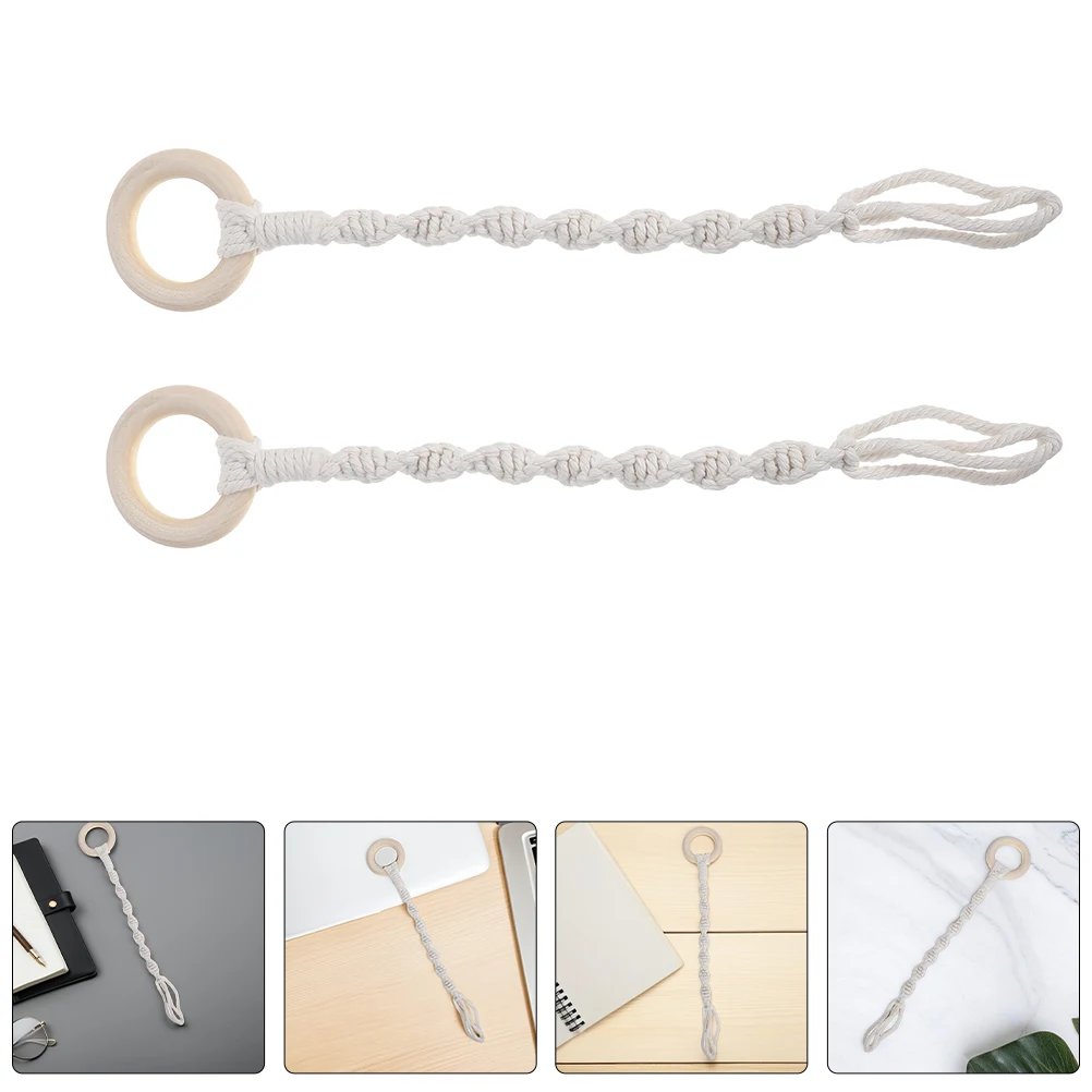 Extension de corde suspendue pour plantes, 4 pièces, panier Beige, cintres en macramé au Crochet, support de Pot d'intérieur, conception d'économie de spaces, jardinière en corde