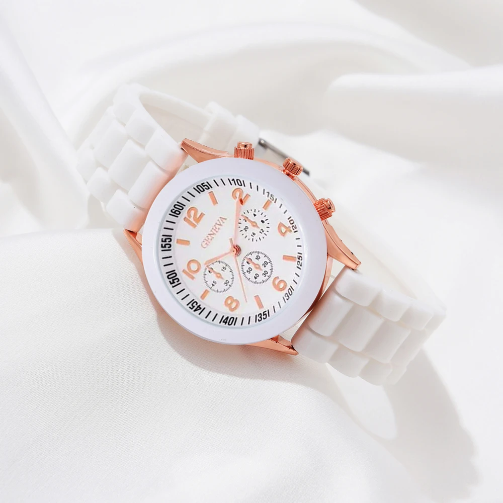 New Luxury Women\'s Watch Fashion Luxury Elegant Alloy Wristwatch Silicone Strap Couple Watch Quartz Holiday Gifts