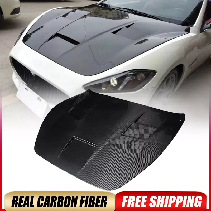 

For Maserati GranTurismo GT 2008-13 Carbon Fiber Bumper Engine Bonnet Hood Cover