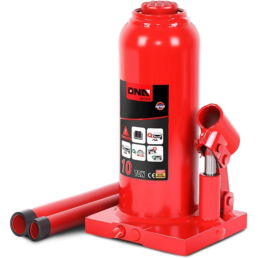 

10 тонн 22046,2 фунта подъемный автомобильный сварной гидравлический домкрат для бутылок для ремонта автомобиля пикап с ручной ручкой красная идея