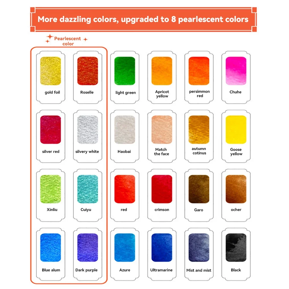 Watercolor Coloring Notebook Sets 24 Colors Chinese Style Design Line Draft Painting Books For Beginner Children Draw DIY Craft