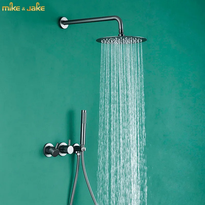 

Gunmetal brass Shower set faucet shower bathroom shower system Rainfall shower furniture set shower mixer 10inch shower head