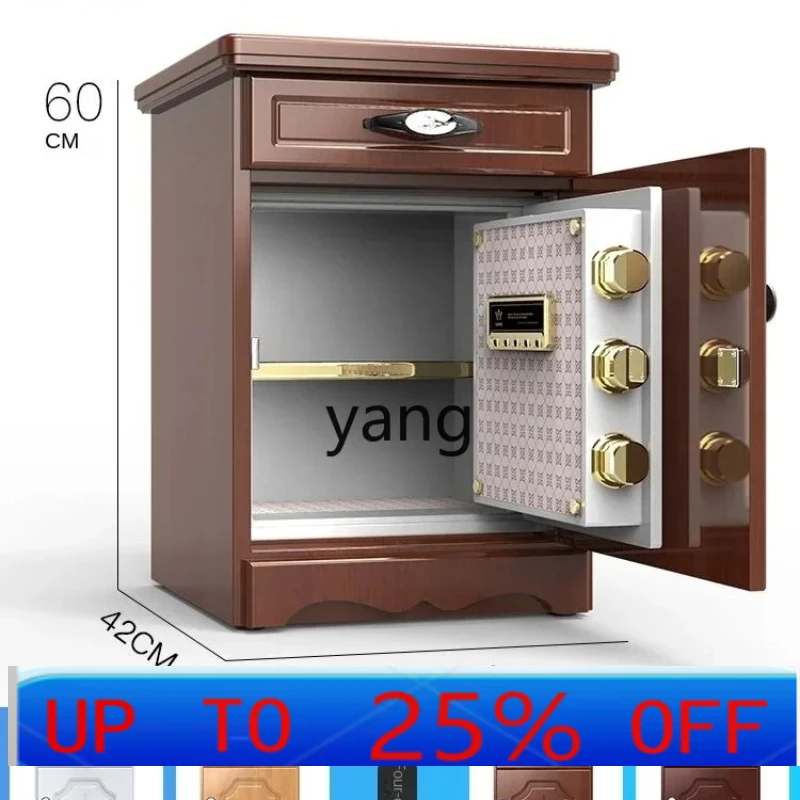 

LH solid wood bedside table safe integrated household anti-theft hidden family small safe