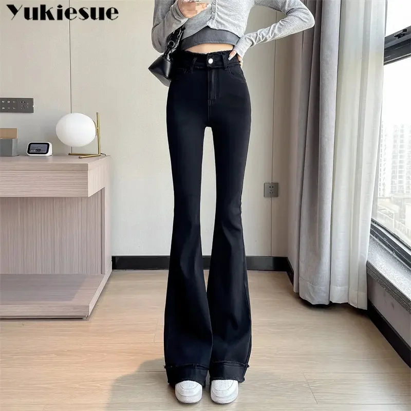 Damesjeans Casual kleding Street chic Flare wijde pijpen broek Y2K 2023 Nieuwe lente zomer Button Fly Vintage broek Veelzijdig