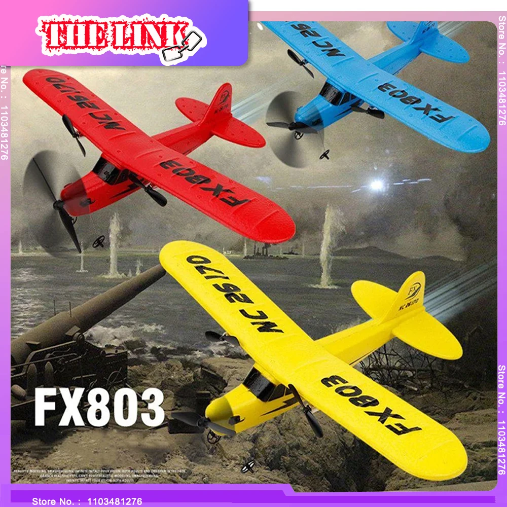 RC Planes Piper Cub J-3 Model 2.4Ghz High-tech Remote Control Outdoor Kids Toys Airplane Glider Aircraft Adults Boys Gifts FX803