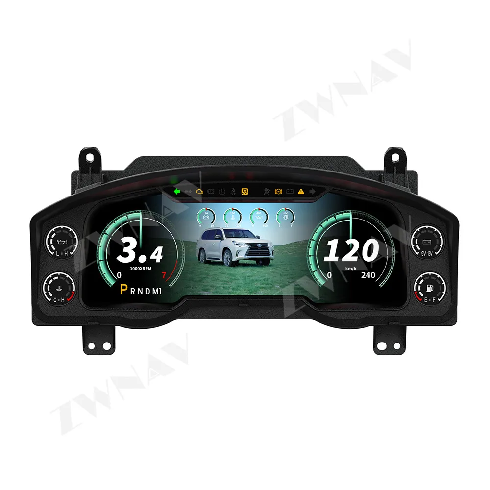 12.3 Inch Digital Dashboard Cluster For Lexus LX570 2016-2021 Variant virtual Instrument Panel Cockpit Speedometer Dashboard
