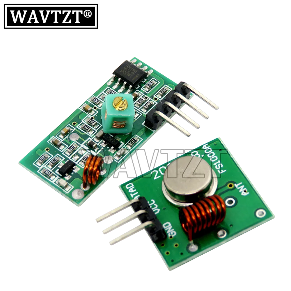 WAVTZT 433Mhz Modul Pemancar Nirkabel RF dan Kit Penerima 5V DC 315MHZ Nirkabel UNTUK Arduino Raspberry Pi /ARM/MCU WL Kit Diy