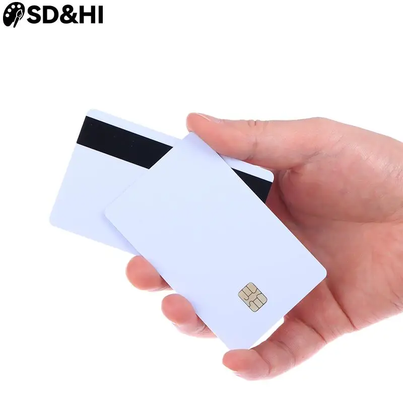 5 Pcs Sle4442 Chip Blank Smart Card With Magnetic Strip Hico 3 Track Inkjet PVC Contact Type Composite IC Card