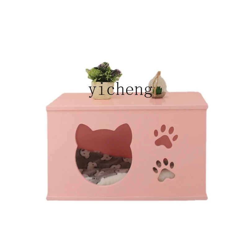 

Zk Solid Wood Cat Villa Household Small Apartment Waterproof Moisture-Proof Cat Cabinet Cat Nest