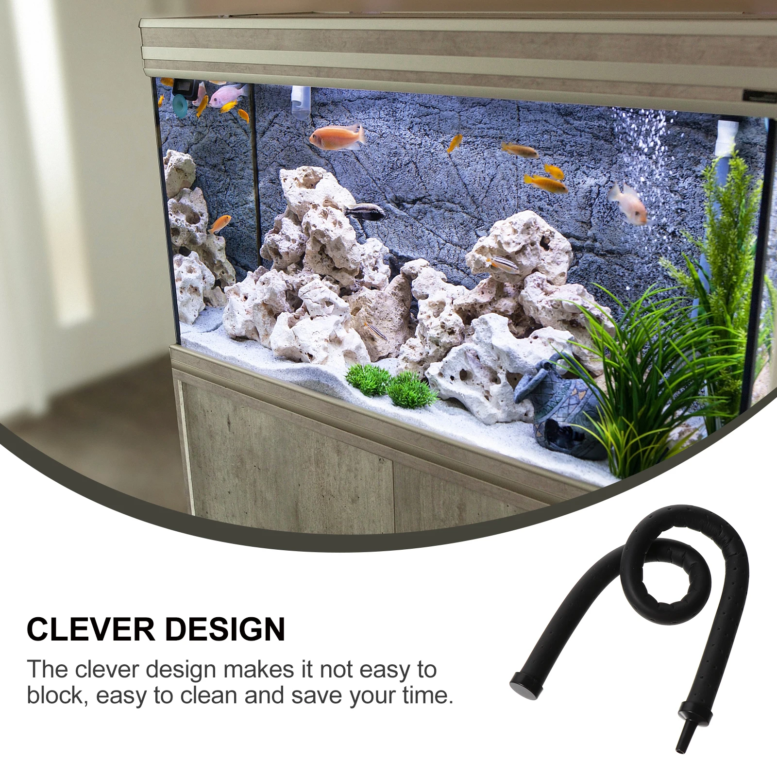 

2 Pcs Oxygen Bubble Strips Fish Tank Supply Air Bubbler Flexible Aquarium Plastic Tube Diffuser Aeration