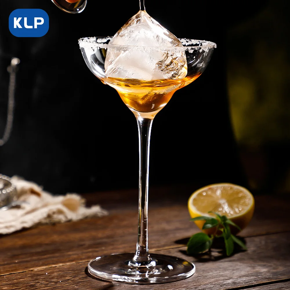 KLP Japanese-style creative lead-free crystal glass stem-Martini Glass personality Cocktail glass bar special wine glass