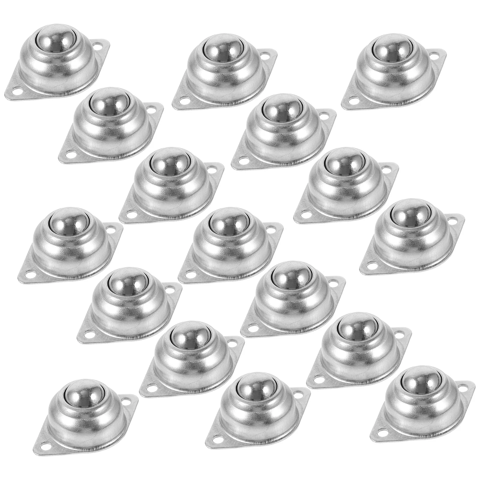 20 Pcs Universal Ball Round Transfer Roller Carpet Bearing Steel Units 360 Degree Wheels