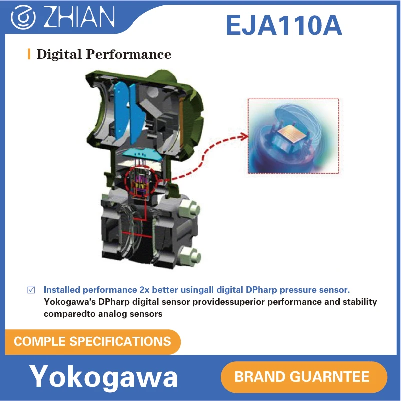 High Performance Yokogawa Liquid, Gas, Steam Flow, Level, Density, Pressure EJX110A Differential Pressure Transmitter Sensor