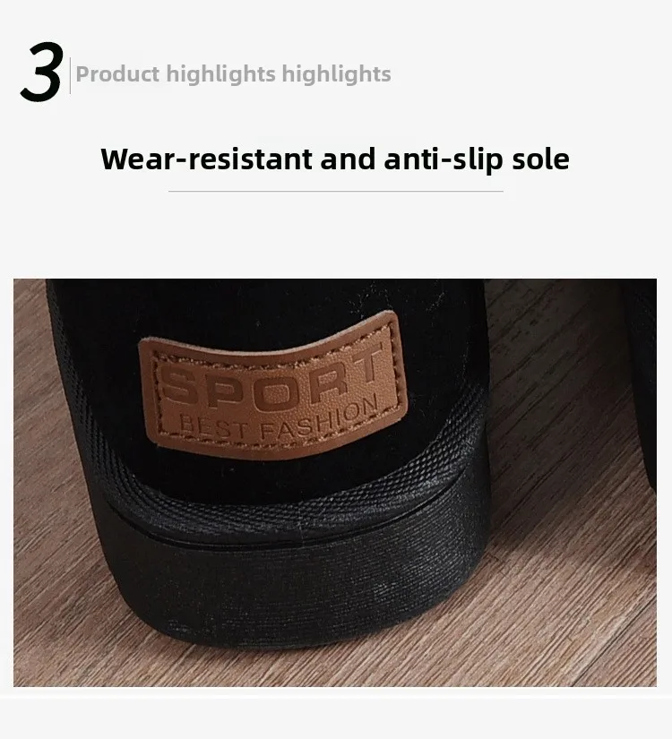 2026 Schneestiefel Winter Warme Modische Rutschfeste Schuhe Dicke Pelz-Plattform Flache Kurze Stiefel-Sneaker – Detail 6