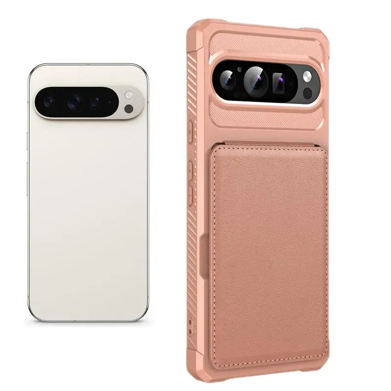 Cell Phone Case Anti-Fall Case With Card Holder Magnetic Protective Phone Cover Camera Protection Smartphone Case