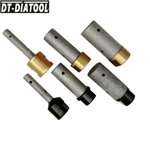 DT-DIATOOL 1pc Dia10 to 30mm Diamond Finger Bits 5/8-11 M14 M10 Thread Milling Bits For Tile Stone Countertop Diamond Milling