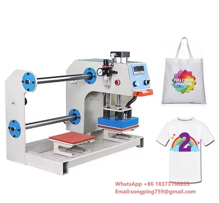 

20*20 Двусторонняя пневматическая машина для горячего тиснения, машина для печати одежды, машина для горячего тиснения