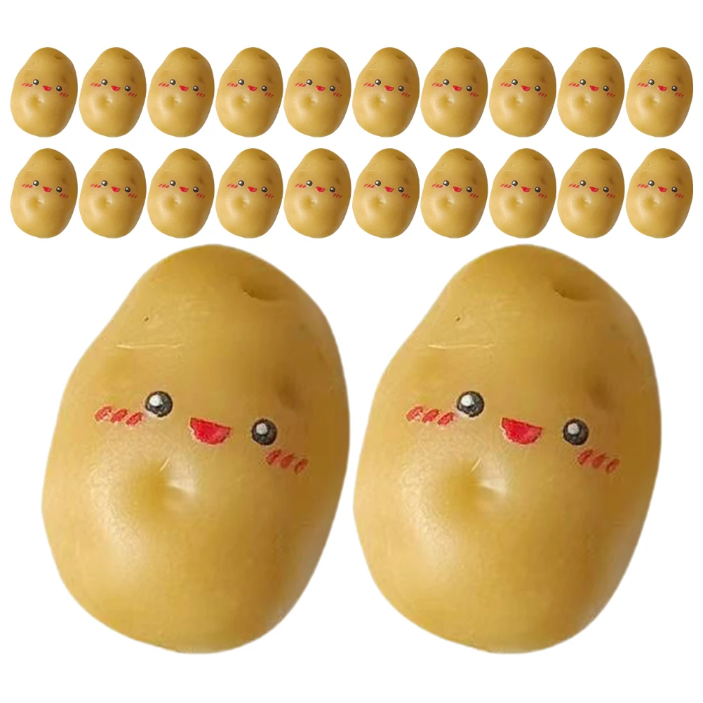 

36pcs Mini Artificial Potatoes Realistic Resin Fake Vegetables Home Decor Kitchen Display Party Decoration Lightweight