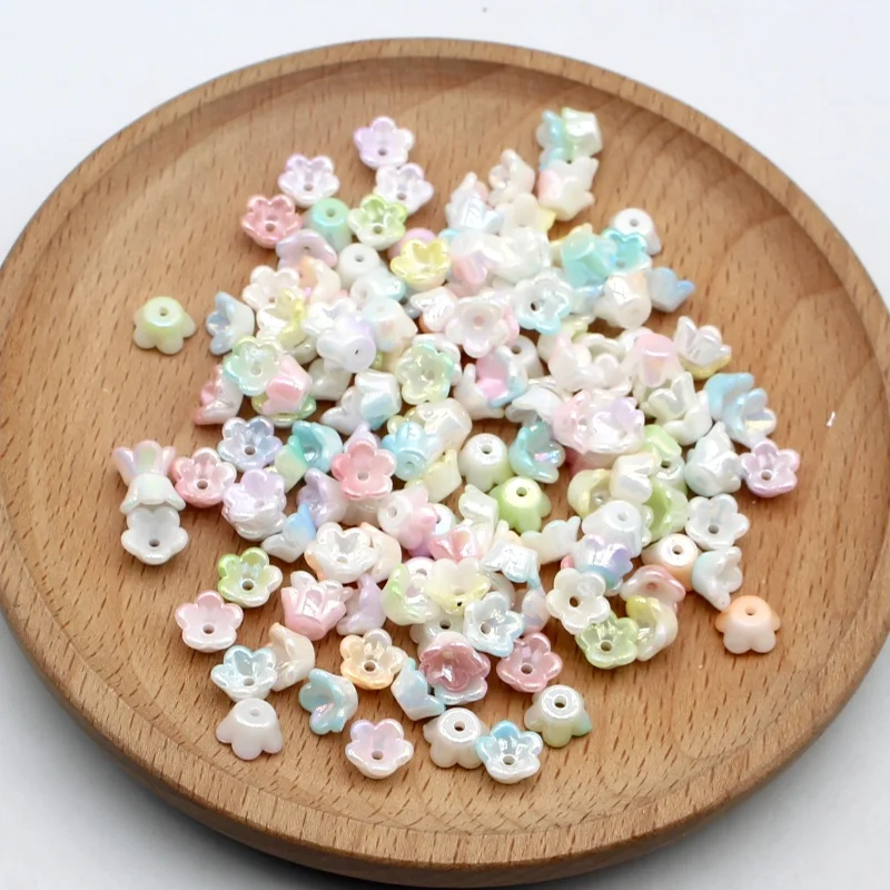 Cuentas sueltas de acrílico de 8mm con diseño de campanilla Mabe, accesorios de joyería DIY, material para pendientes y collares hechos a mano, suministros de arte y manualidades.
