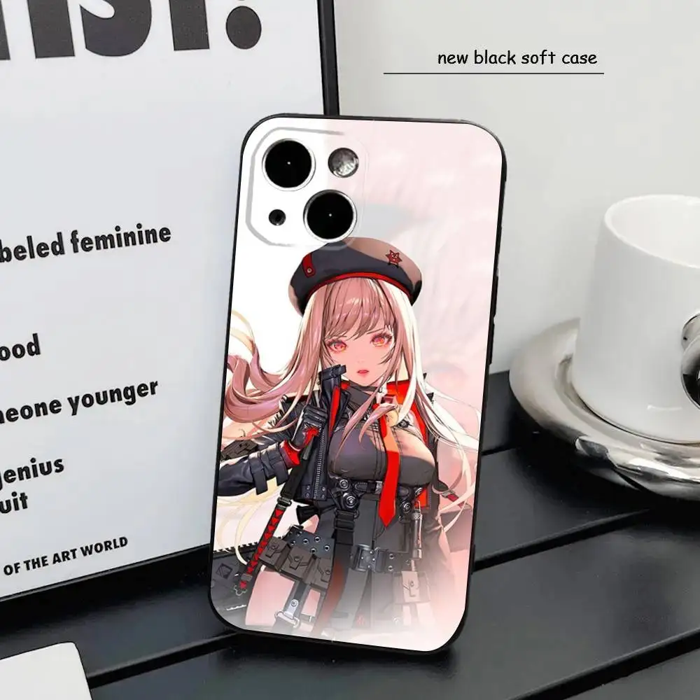 N-Nikke Game Handyhülle für iPhone16,15,14,13,12 Mini 11 Pro XR,X,XS,MAX 7,8 Plus, Silikonhülle, weiches Schwarz