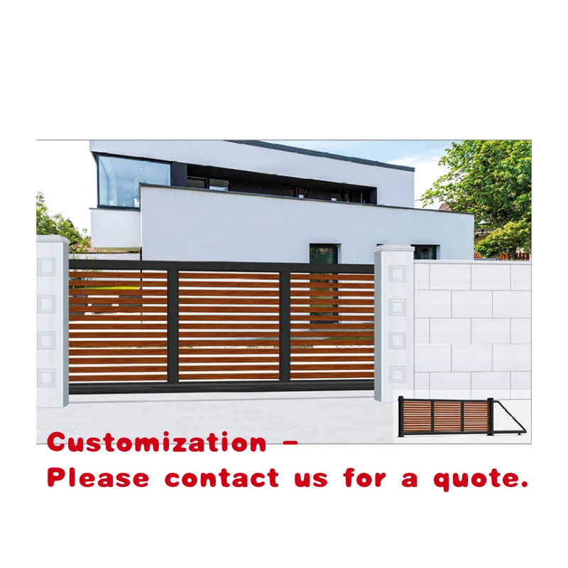 

custom.Aluminum Automatic System Fence Sliding Gate Driveway Gate