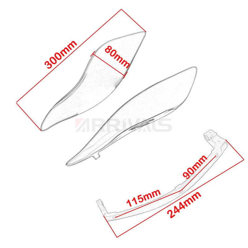 Adjustable Motorcycle Side Windshield Fairing Air Deflector For Harley Touring Ultra Limited Electra Street Glide 2014-2020 image 6