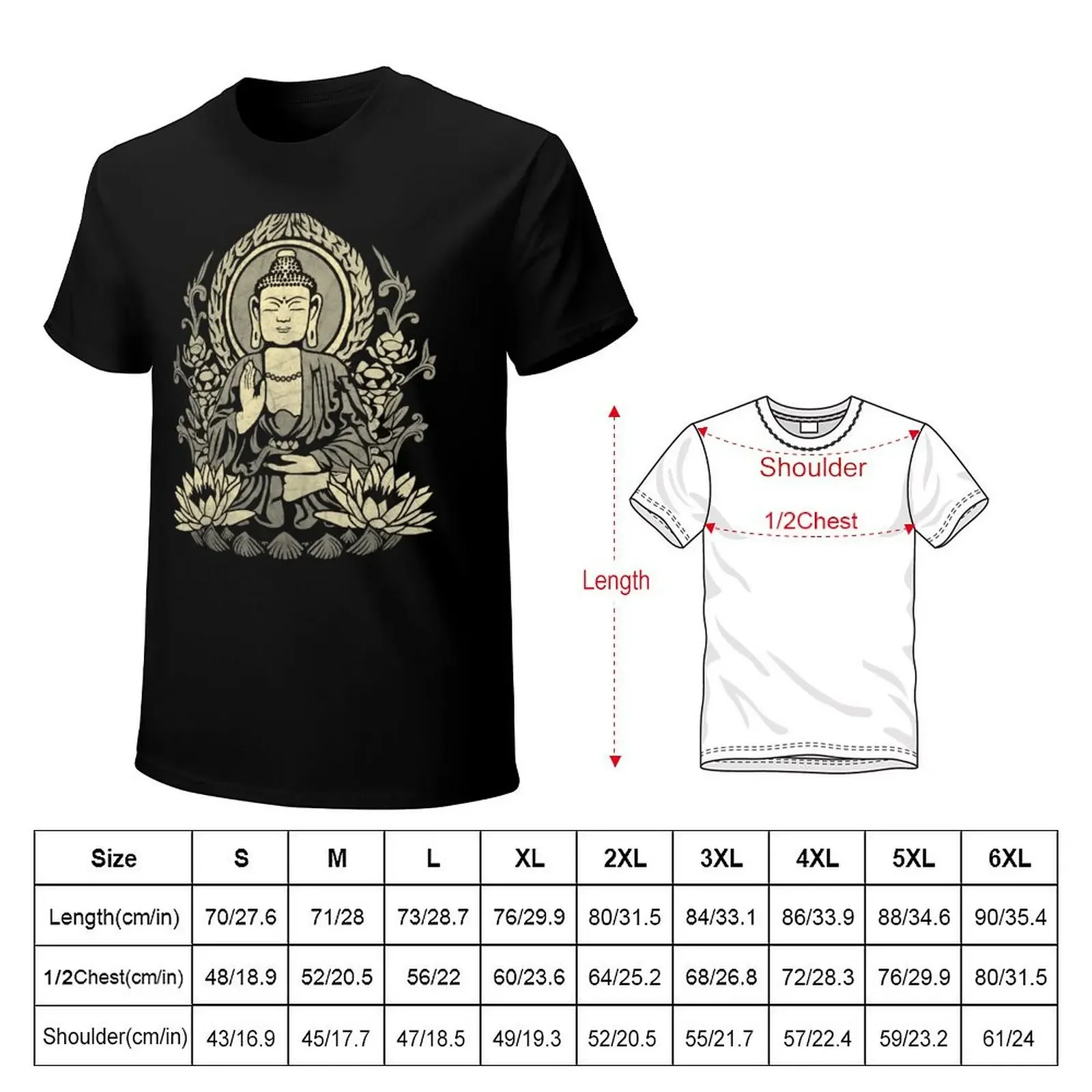 Siddhartha Gautama Buddha Yellow T-Shirt plus sizes anime tshirt boys animal print aesthetic clothes anime shirts men