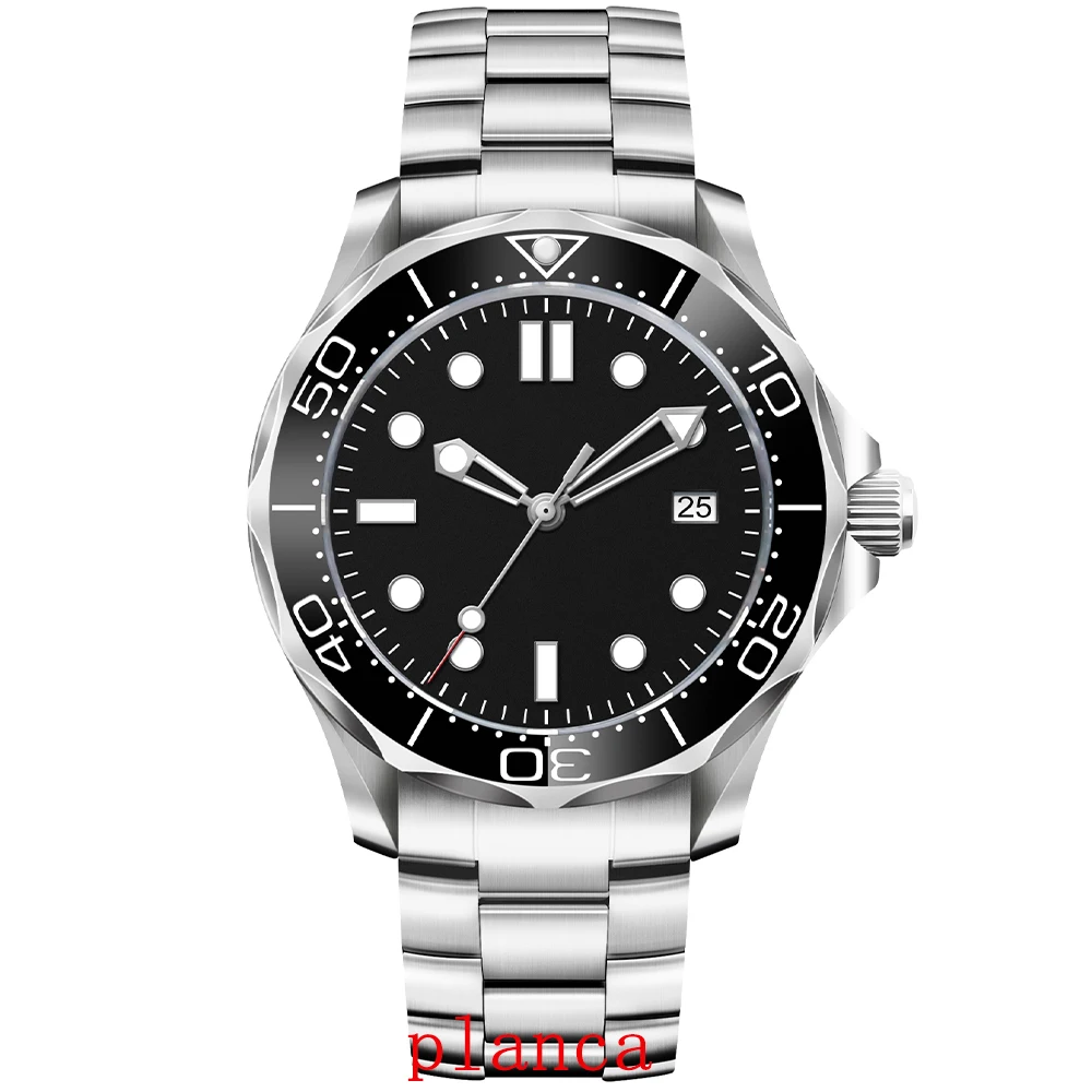 Мужские часы из нержавеющей стали с индивидуальным логотипом 41 мм, автоматический механизм NH35, часы с сапфировым стеклом, светящиеся