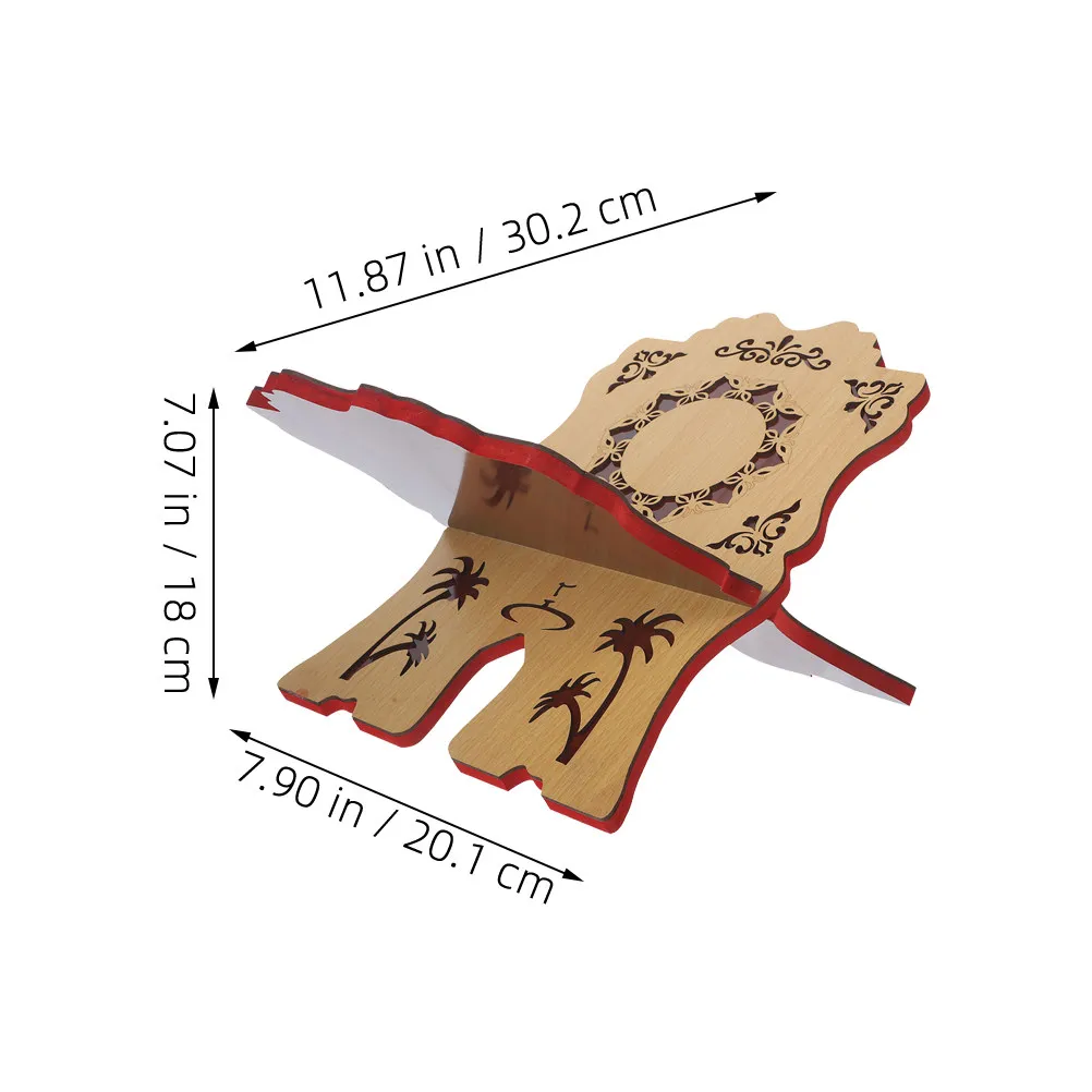 Book Stand Wooden Detachable Tablet Support Islam Eid Bible Reading Holder Compact Chanting Rack Decorative Book Holder