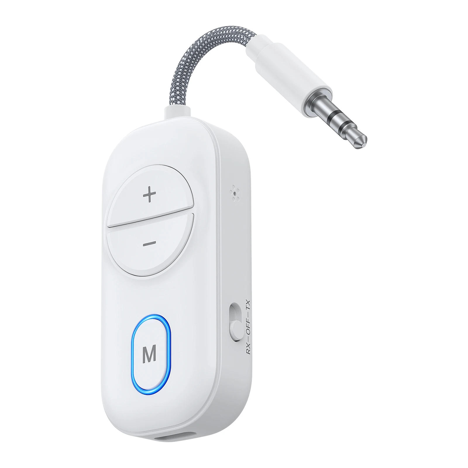 BT 5.5 2-in-1 Wireless Audio Adapter 3.5mm AUX Jack Wireless Audio Transmitter Adapter USB-C Charging for TV Airplane Travel