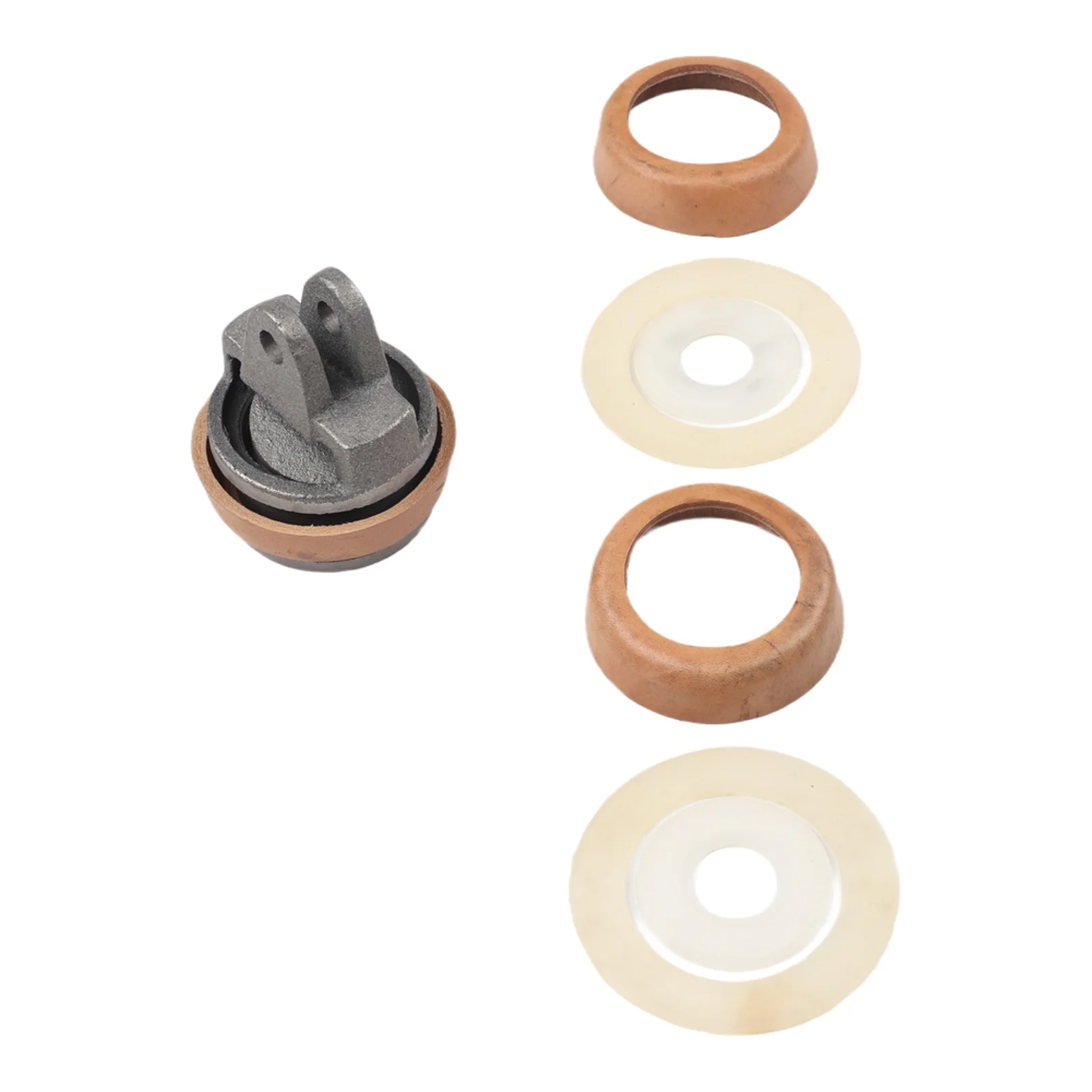 9*6.8cm Garden Pump Kit Cast Iron Piston And Seals Cast Iron Material Cowhide Leather Seals Easy Assembly Process