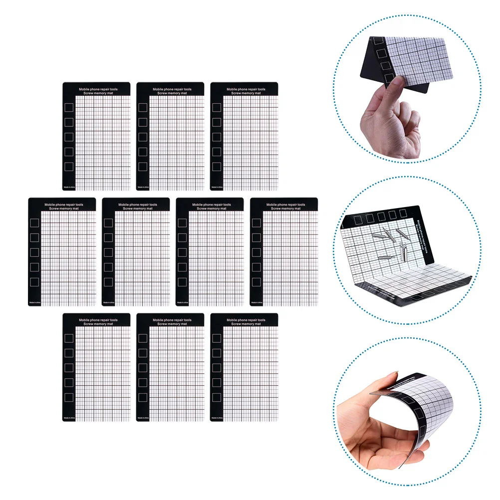 10 PCS Screw Storage Pad Repair Store Phone Screws Mat Supplies for Magnetic Memory Dismantling