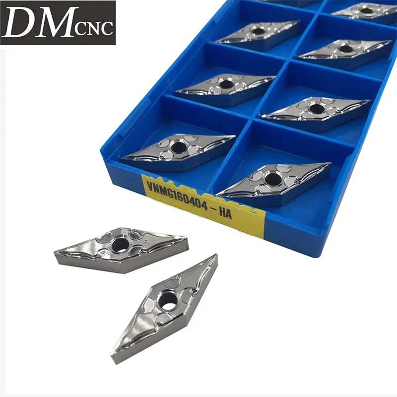 

10/20 шт. VNMG160404-HA VNMG160408-HA Твердосплавная вставка для алюминиевой стали Токарный инструмент с ЧПУ Внутреннее отверстие