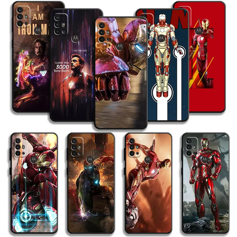 Marvel Mark 50 Iron Man Canon Fire Case For Motorola G200 G60 G50 G31 G30 G22 G9 G8 Power Lite Plus Edge 20Lite 30Pro One Fusion