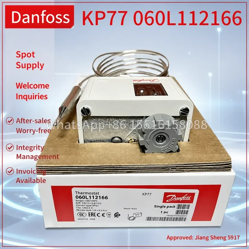 Danfoss KP77 Temperature Switch Thermostat 060L112166 060L112266 060L116866 Pressure Control Relay for Refrigeration