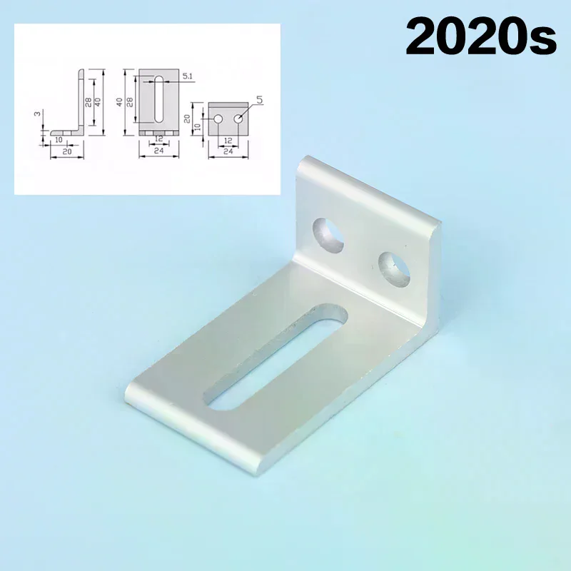 1/2Pcs Aluminum Profile Frame Layer Plate Support Brackets 2020 3030 4040 Outer Side Fixing Parts