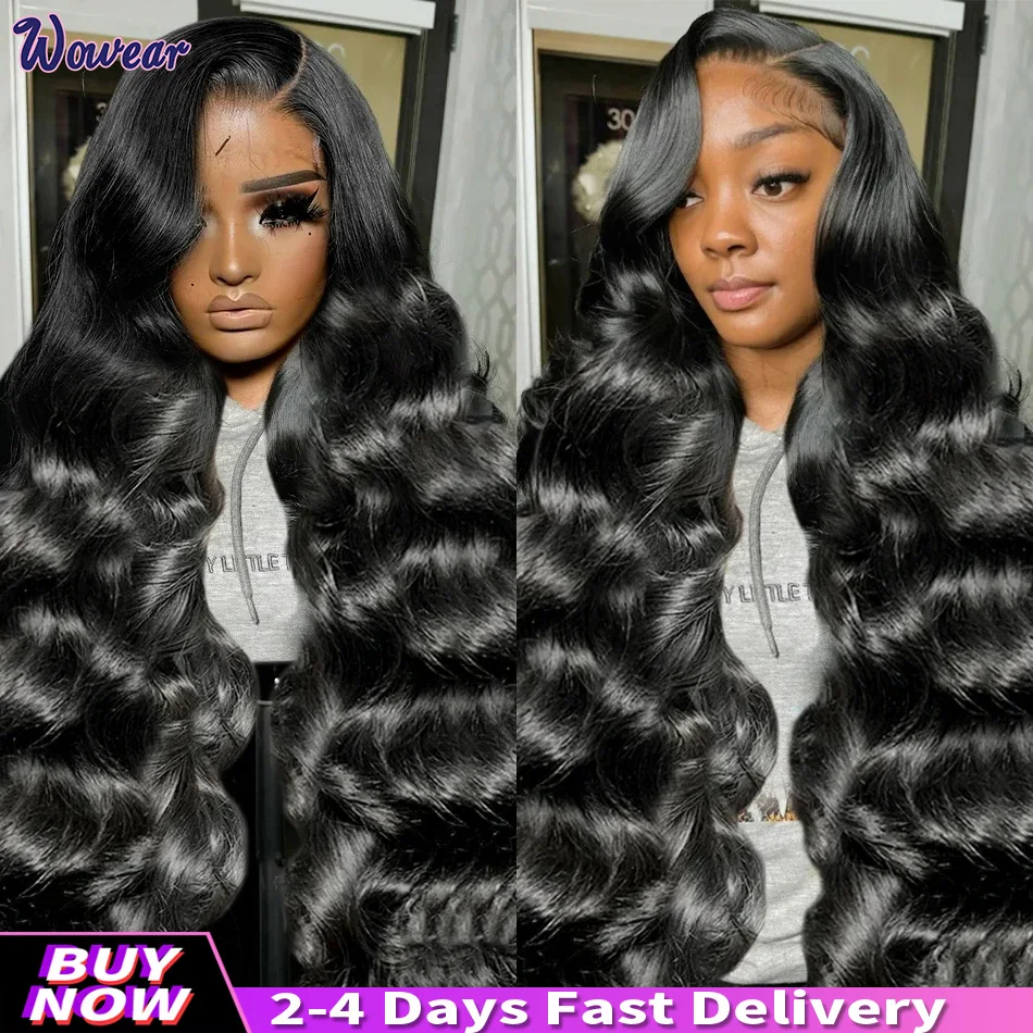Wowear الطبيعية فضفاض الجسم موجة 5x5 Hd الدانتيل إغلاق شعر مستعار الجسم موجة خصلات الشعر المستعار الإنسان 4x4 إغلاق باروكة من شعر طبيعي غلويليس الباروكات
