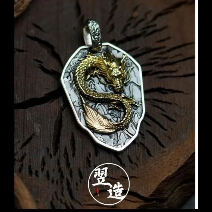 

Yicai Dragon Tag Pendant Original Design Dragon Year Mascot Pendant Boys Gift Necklace
