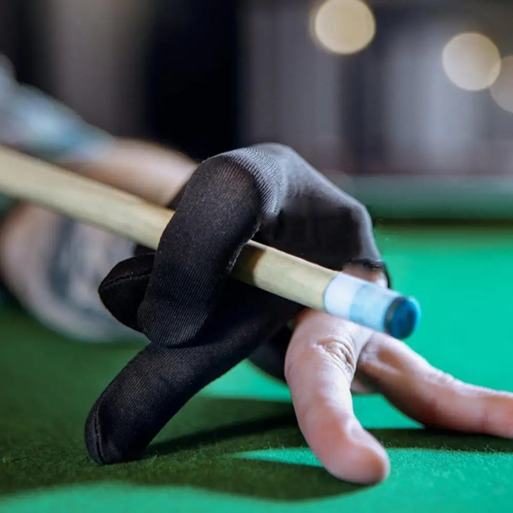 

Solid Color Billiard Gloves 3-Finger Open Left/Right Hand Universal Billiard Gloves for Men Women Unisex Sportswear
