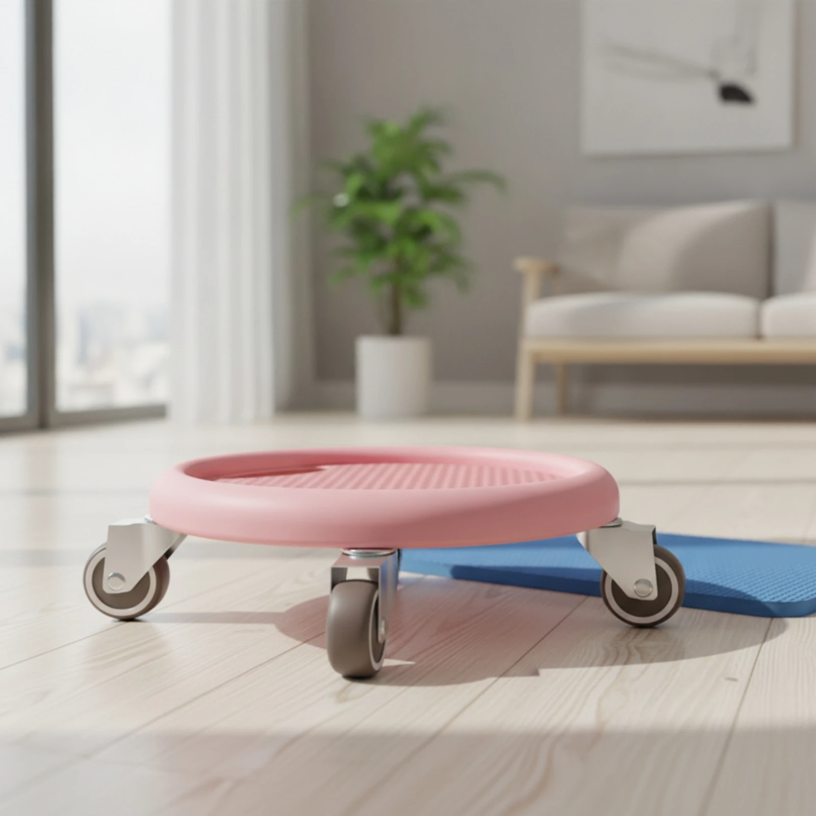 Core Slider - Fitness-Rollbrett mit Kniepolster, rutschfeste Gleitscheibe mit