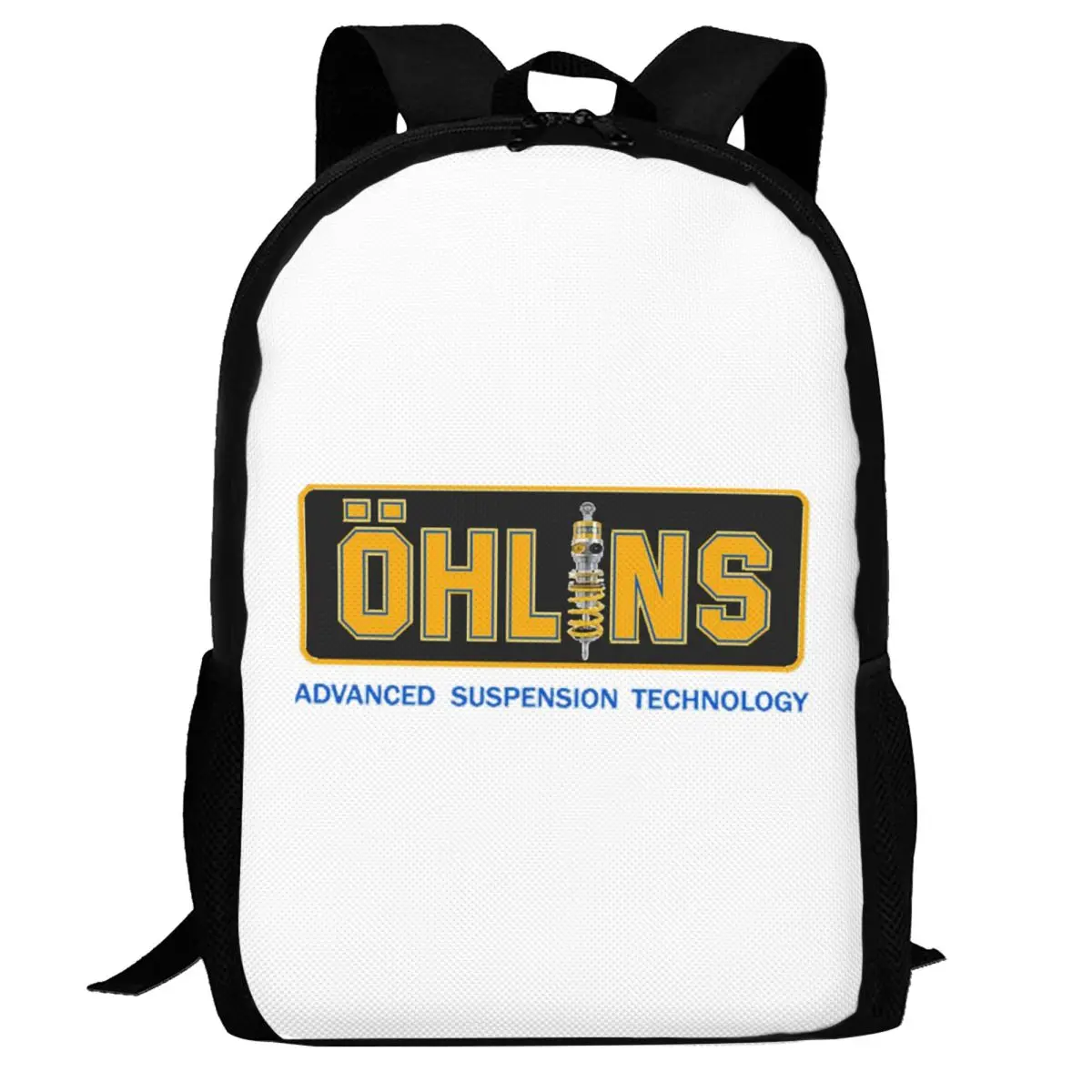 

Ohlins Racing Retro Classic Backpack Daypack Large Capacity Children BookBag School Bag Shoulder Bags for Men Women