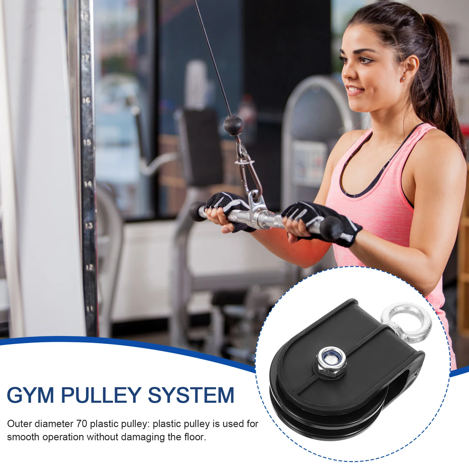 Fitness Wheel Heavy Duty Cable Pulley System For Home Gym Silent Lifting Aluminum Alloy Traction Pulley Gym Equipment